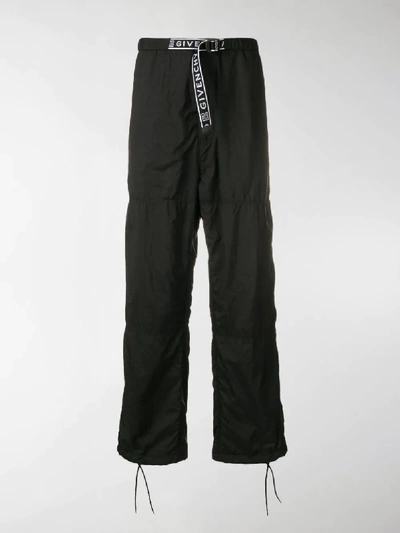 Shop Givenchy Logo Track Trousers In Black