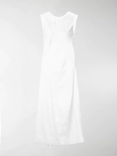 Shop Jil Sander Sleeveless Maxi Dress In White