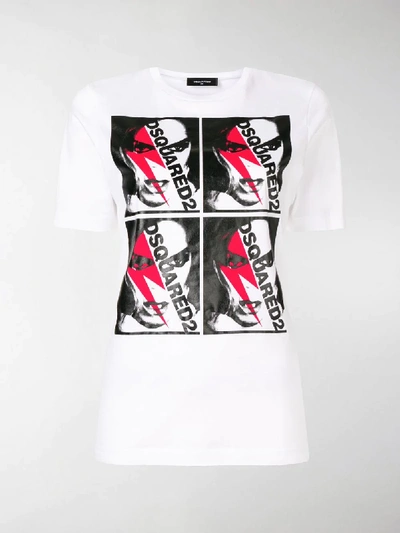Shop Dsquared2 Mosaic Print T-shirt In White