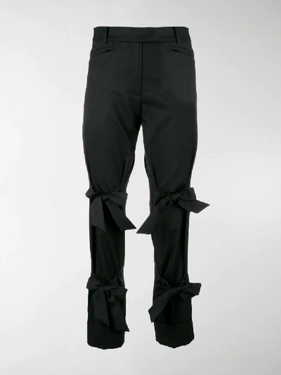 Shop Simone Rocha Straight Trousers In Black