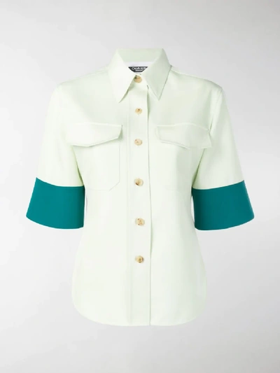 Shop Calvin Klein 205w39nyc Panelled Shirt In Green