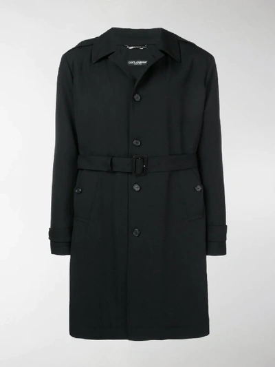 Shop Dolce & Gabbana Single-breasted Trench Coat In Black