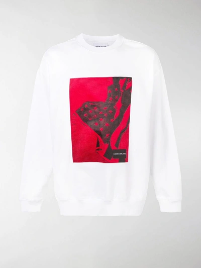 Shop Calvin Klein Jeans Est.1978 Photographic Print Sweatshirt In White