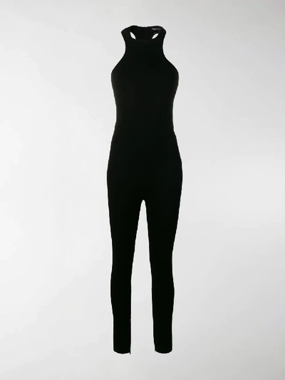 Shop Tom Ford Halterneck Jersey Jumpsuit In Black