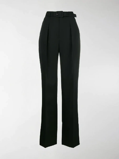 Shop Givenchy Belted Waist Trousers In Black