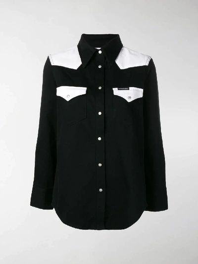 Shop Calvin Klein Jeans Est.1978 Western Denim Shirt In Black