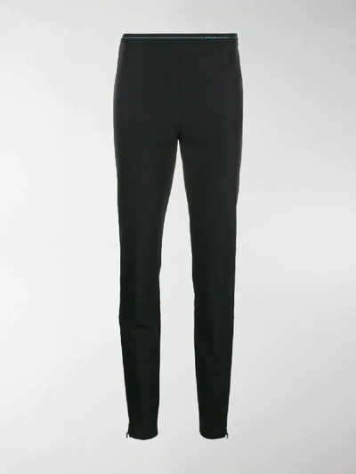 Shop Prada Technical Fabric Trousers In F0002 Black