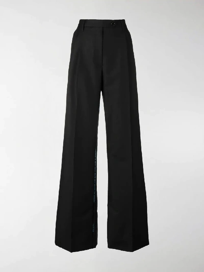 Shop Prada Straight Leg Trousers In Black