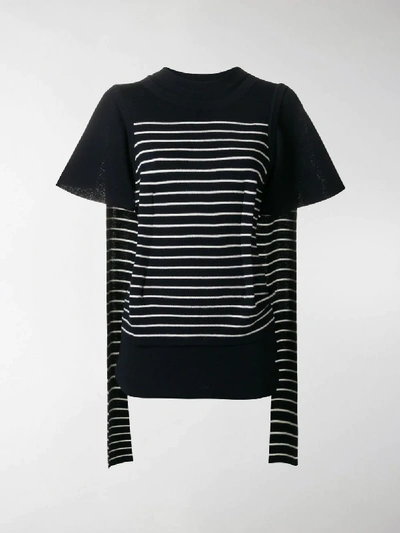 Shop Jw Anderson Double Layer-sleeve T-shirt In Blue