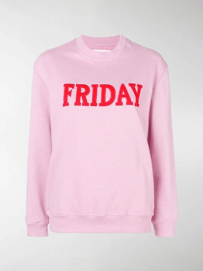 Shop Alberta Ferretti Friday Jersey Sweater In Pink