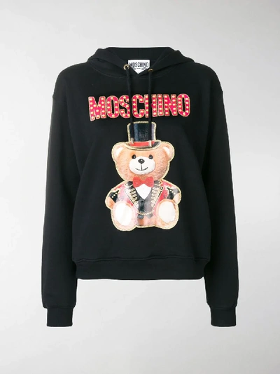 Shop Moschino Teddy Circus Sweatshirt In Black