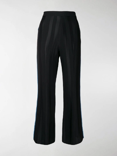 Shop Loewe Piped Detail Cropped Trousers In Black