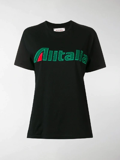 Shop Alberta Ferretti Embroidered T-shirt In Black