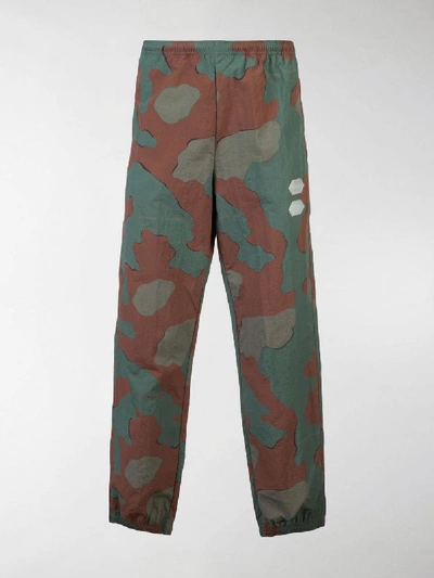 Shop Off-white Camouflage Print Track Pants In Green