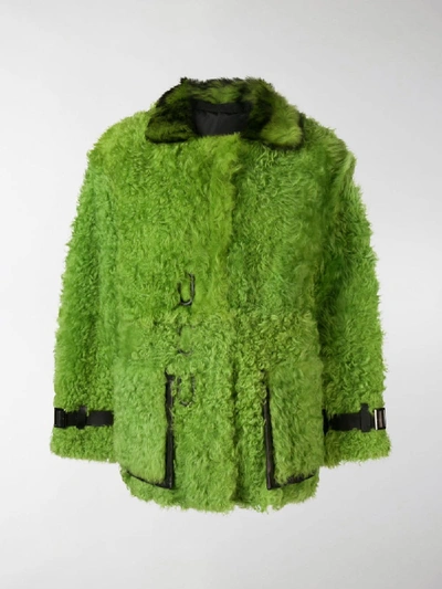Shop Tom Ford Oversized Shearing Coat In Green