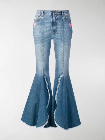 Shop Dolce & Gabbana Flared High Waisted Jeans In Blue