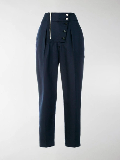 Shop Calvin Klein 205w39nyc High Waisted Trousers In Blue