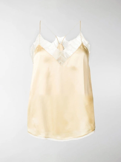 Shop Iro Lace Trim Camisole In Neutrals