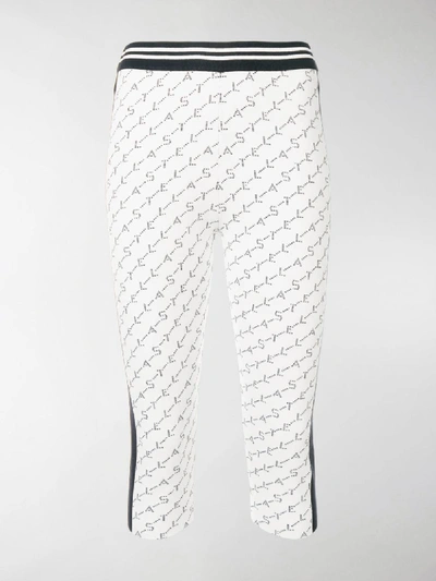 Shop Stella Mccartney Branded Cropped Leggings In White