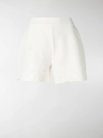 Shop Alexander Mcqueen Shell Jacquard Shorts In White