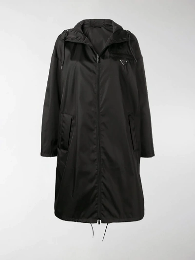 Shop Prada Nylon Gabardine Raincoat In Black