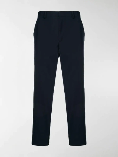 Shop Prada Straight Leg Trousers In Blue