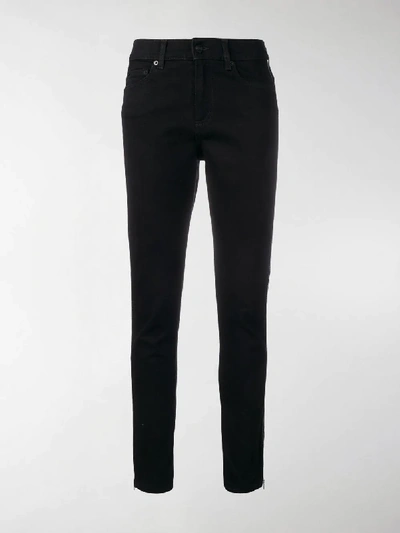 Shop Mcq By Alexander Mcqueen Skinny Zip-detail Jeans In Black