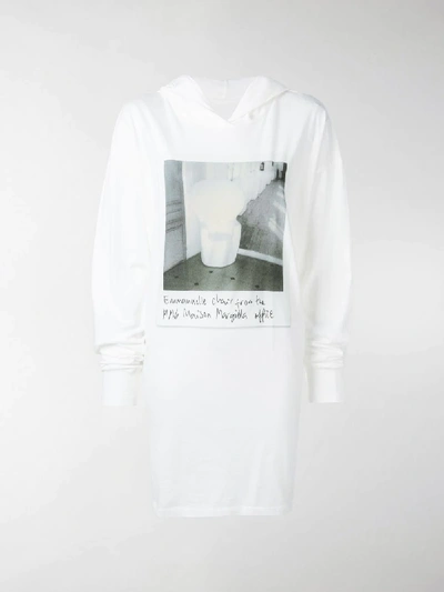 Shop Mm6 Maison Margiela Oversized Hoodie In White