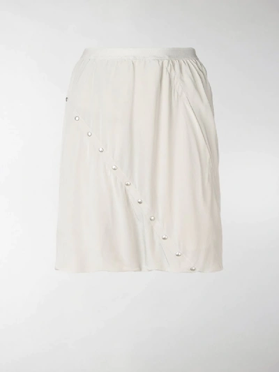 Shop Rick Owens Stud Detailed Shorts In Grey