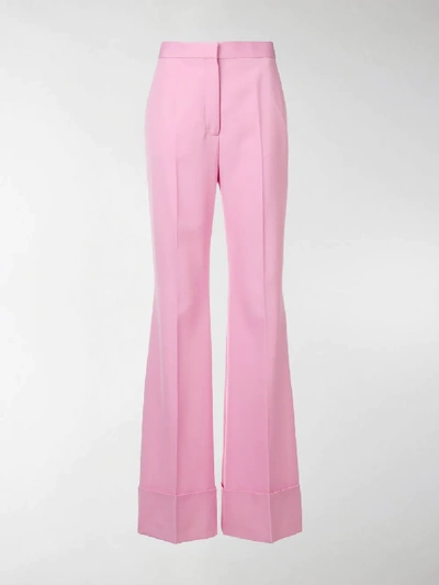 Shop Stella Mccartney High-waisted Flared Trousers In Pink