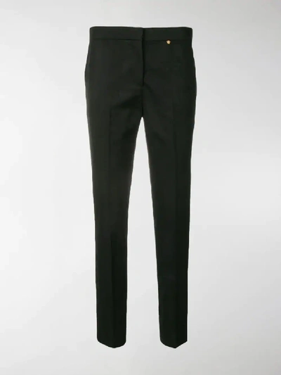Shop Versace Tailored Trousers In Black