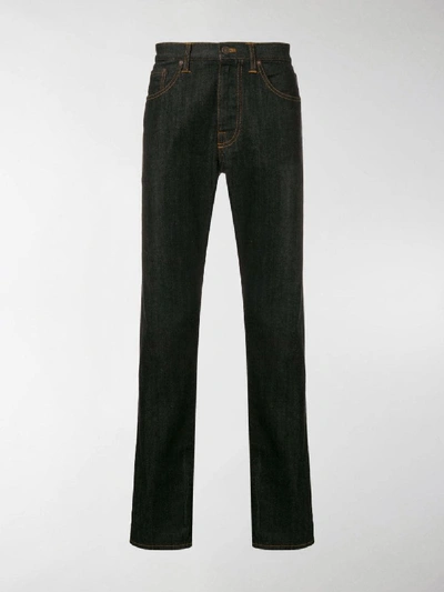 Shop Fortela Classic Straight-leg Jeans In Black