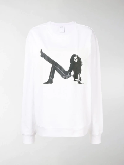 Shop Calvin Klein Jeans Est.1978 1978 Logo Print Sweatshirt In White