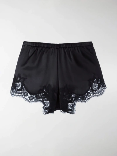 Shop Dolce & Gabbana Lace-trimmed Shorts In Black