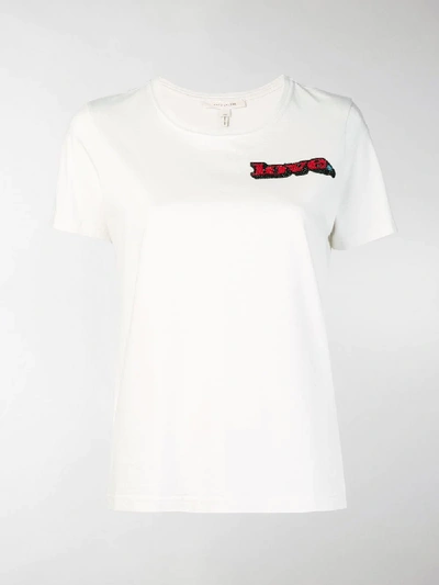 Shop Marc Jacobs Crystal-embellished Love T-shirt In 197 Ivoryred
