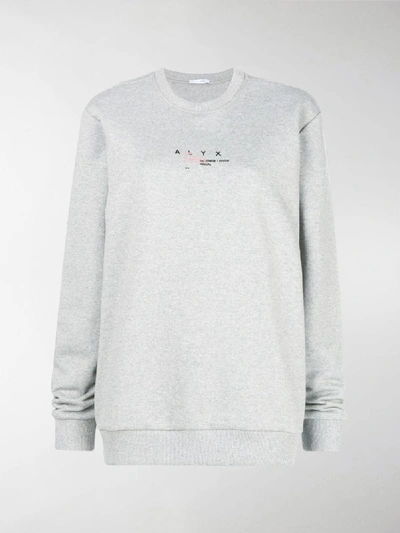 Shop Alyx Logo Sweatshirt In Grey