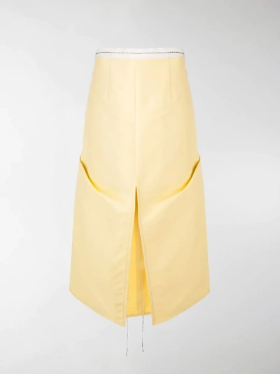 Shop Marni A-line Midi Skirt In Yellow