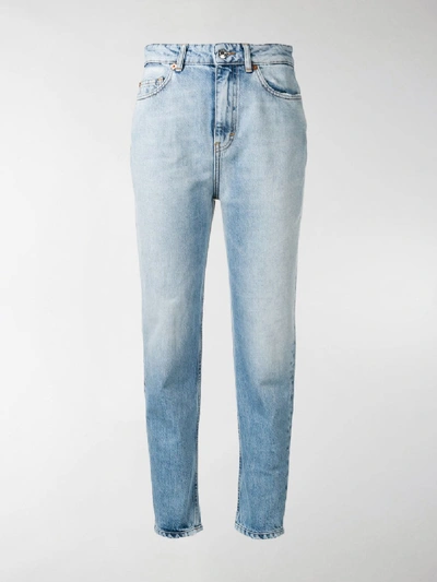 Shop Iro High Waisted Cropped Jeans In Blue