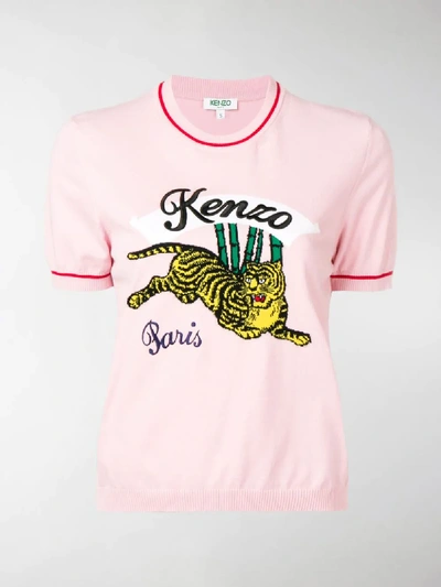 Shop Kenzo Bamboo Tiger T-shirt In Pink