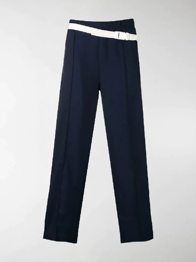 Shop Maison Margiela Fanny Pack Trousers In Blue