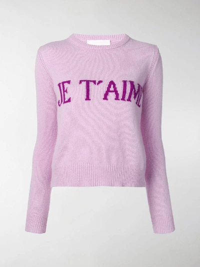 Shop Alberta Ferretti Je T'aime Sweater In Purple