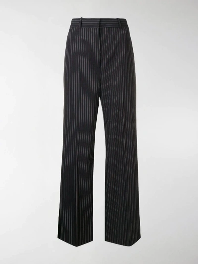 Shop Stella Mccartney Pinstripe Tailored Trousers In Blue