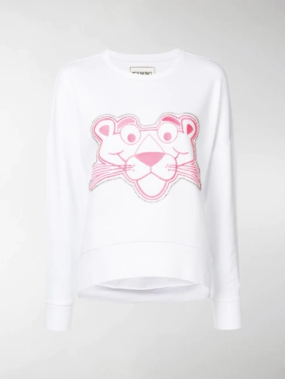 Shop Iceberg Pink Panther Sweatshirt In White