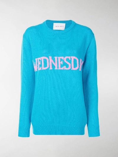 Shop Alberta Ferretti Wednesday Sweater In Blue