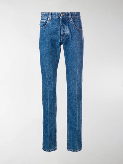 Shop Ami Alexandre Mattiussi Slim Fit Jeans In Blue