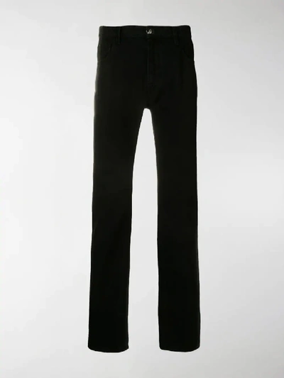 Shop Raf Simons Classic Slim-fit Jeans In Black