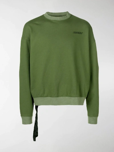 Shop Ben Taverniti Unravel Project Logo Print Sweatshirt In Green