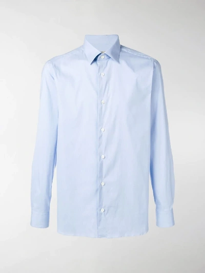 Shop Z Zegna Stretch Fit Shirt In Blue