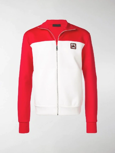Shop Prada Logo Lightweight Jacket In White