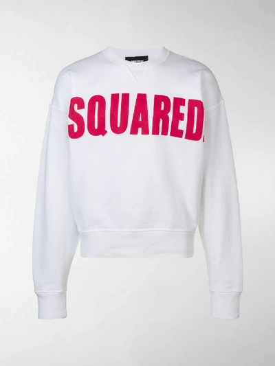 Shop Dsquared2 Big Logo Sweatshirt In White